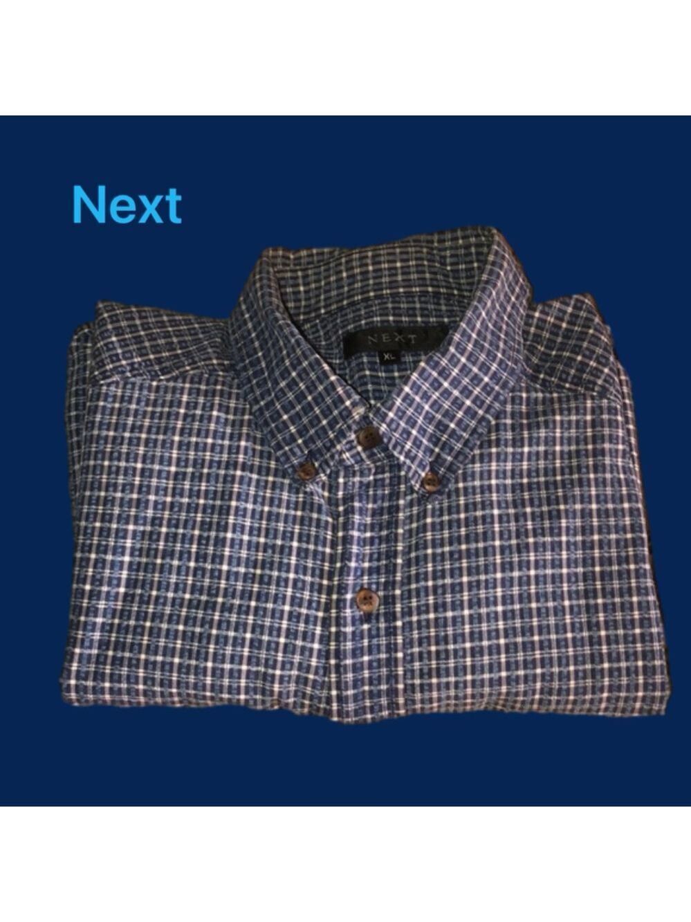 LS Men XL Textured Plaid Shirt